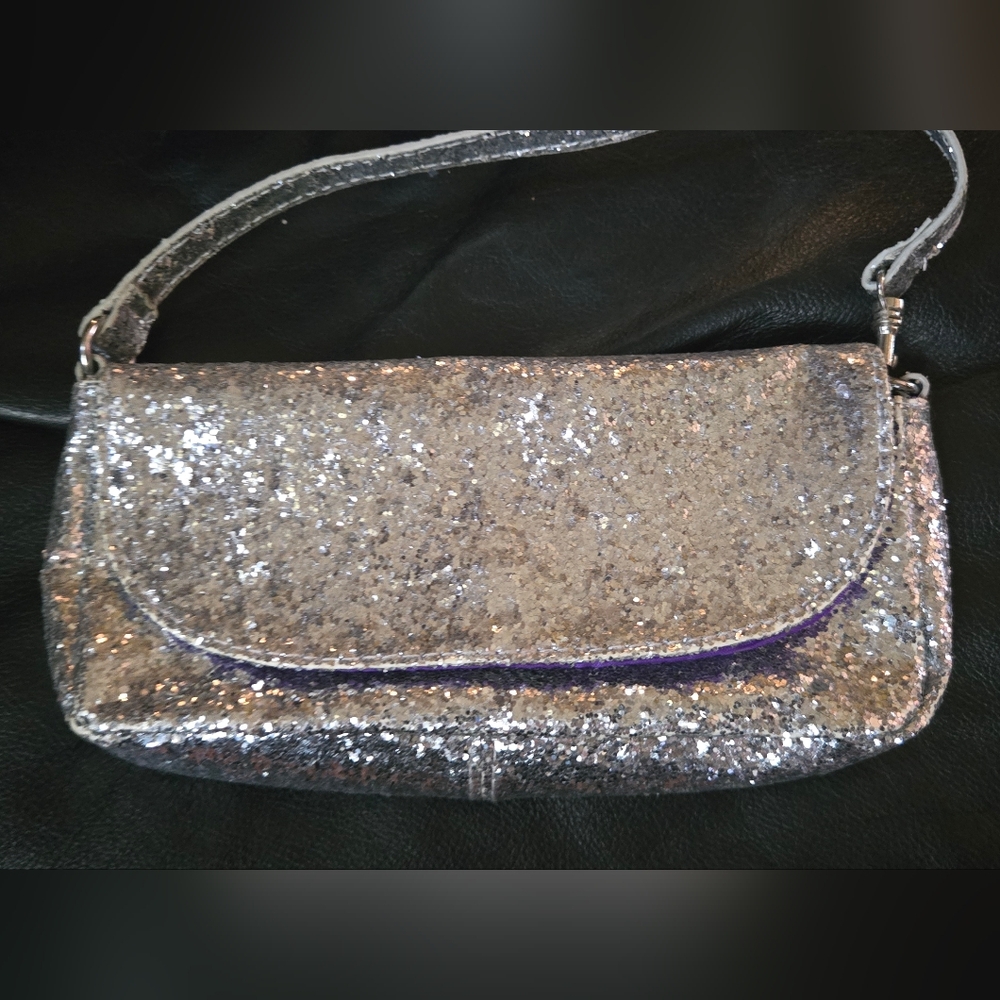 Mark. Elegant Silver Glitter Shoulder Bag - Picture 2 of 5